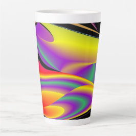 The Magic of Colors , Abstract 3D Rainbowart Milchtasse