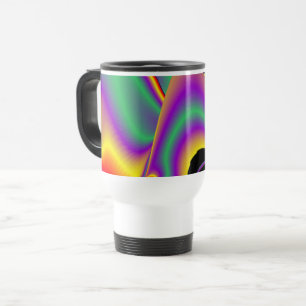 The Magic of Colors , Abstract 3D Rainbowart Reisebecher