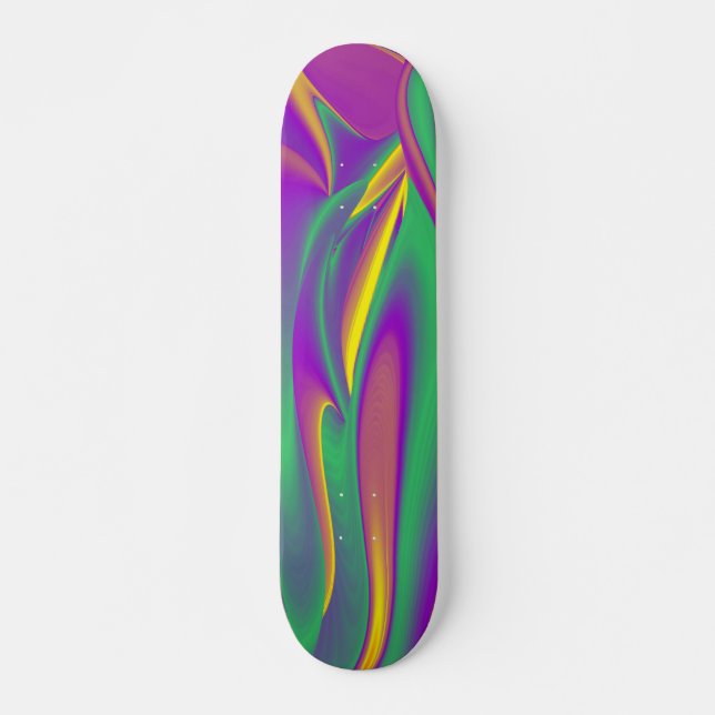 The Magic of Colors , Abstract 3D Rainbowart Skateboard (Vorne)