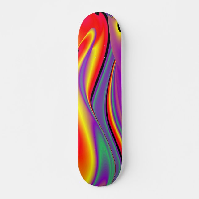 The Magic of Colors , Abstract 3D Rainbowart Skateboard (Vorne)