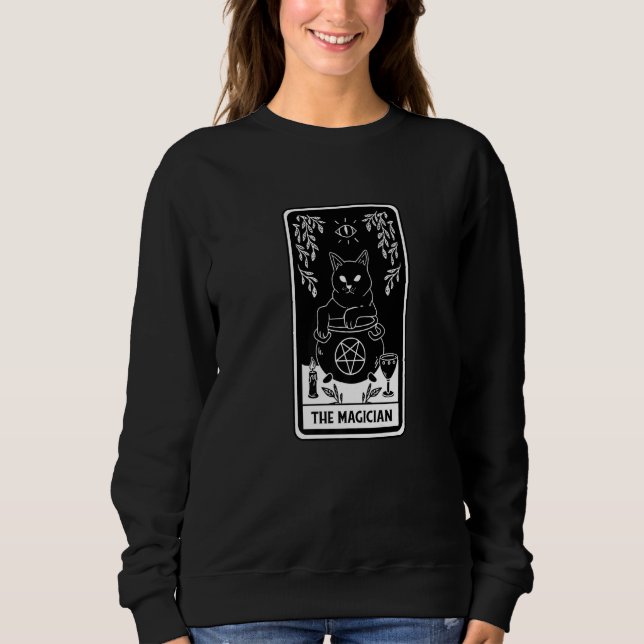 The magician cat tarot card sweatshirt (Vorderseite)