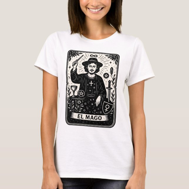 The Magician Tarot Card Print  T-Shirt (Vorderseite)