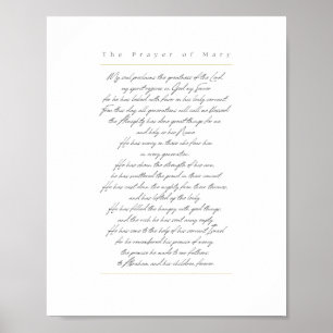 The Magnificat Print - White, English Poster