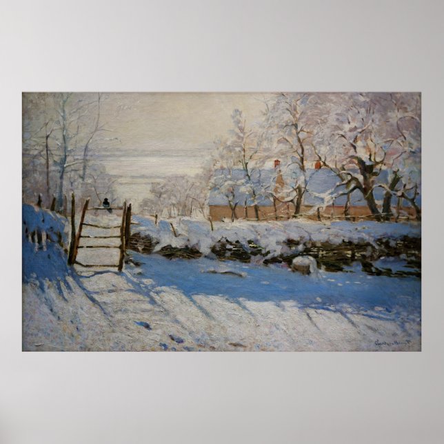The Magpie La Pie von Claude Monet Poster (Vorne)