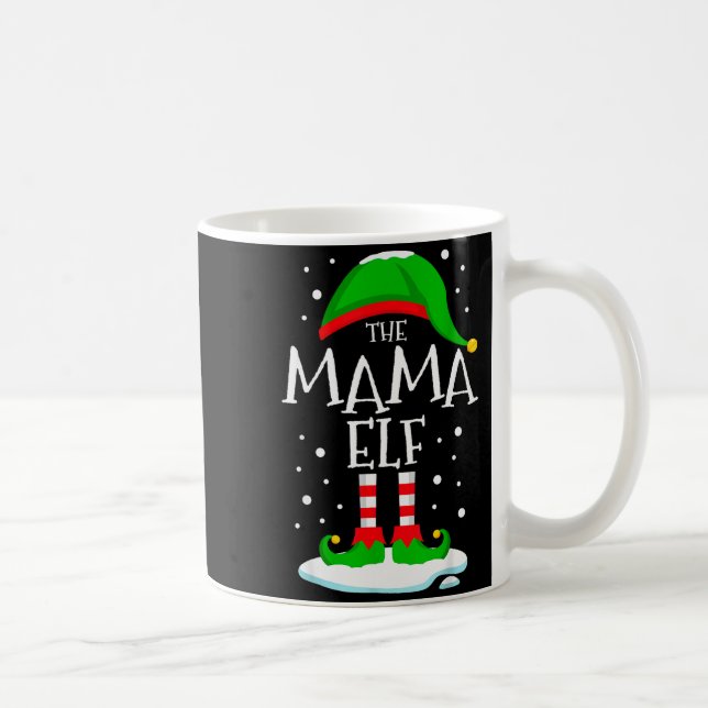 The Mama Elf Christmas Family Matching Xmas Mom Gr Kaffeetasse (Rechts)