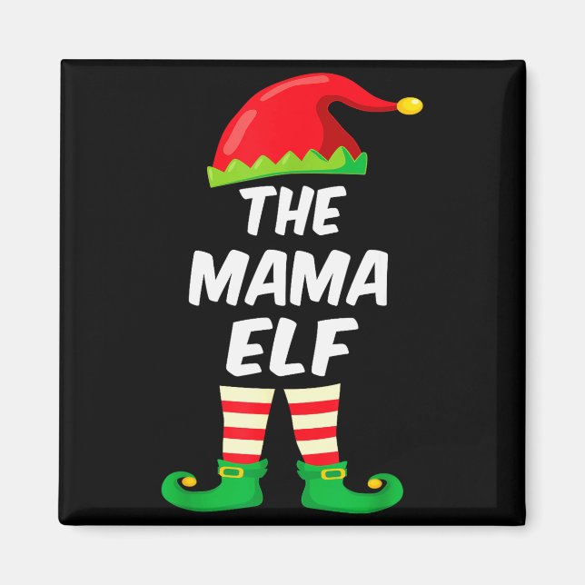 The Mama Elf Family Matching Funny Christmas Costu Magnet (Vorne)