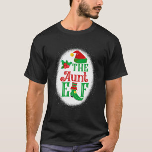 The Mama Elf Matching Family Christmas Elf Bleache T-Shirt
