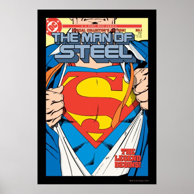 The Man of Steel #1 Collector's Edition Poster (Vorne)