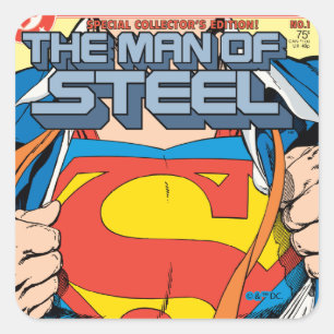 The Man of Steel #1 Collector's Edition Quadratischer Aufkleber