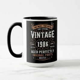 The Man The Legend Vintage 1986 Birthday 40th Bday Tasse