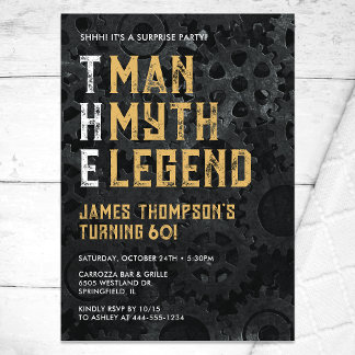The Man The Myth The Legend Surprise 60th Birthday Einladung