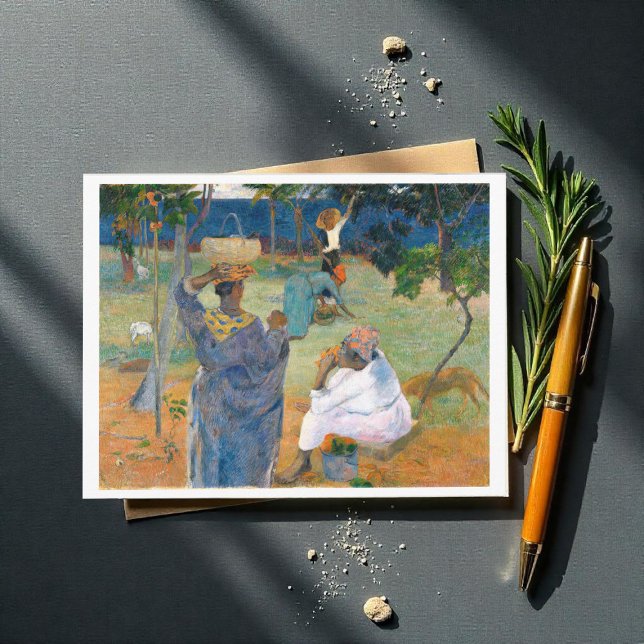 The Mango Trees, Martinique 1887, von Paul Gauguin Postkarte (Von Creator hochgeladen)