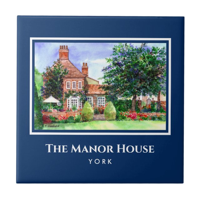 The Manor House York England Country Garden Fliese (Vorderseite)