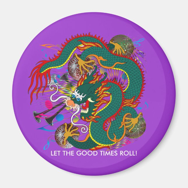 The-Mardi Gras Dragon V-2 Magnet (Vorne)