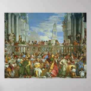 The Marriage Feast at Cana, c.1562 (oil on canvas) Poster