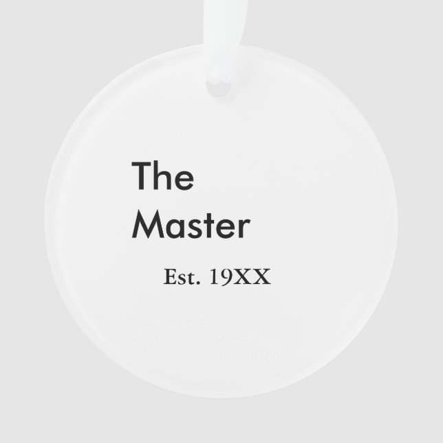 The Master boss name est year date man king title Ornament (Vorderseite)