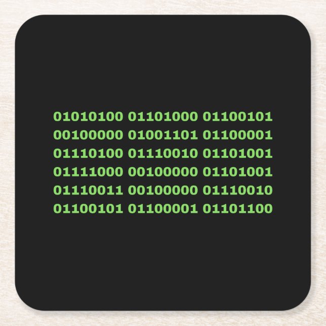 The Matrix is real Rechteckiger Pappuntersetzer (Vorderseite)