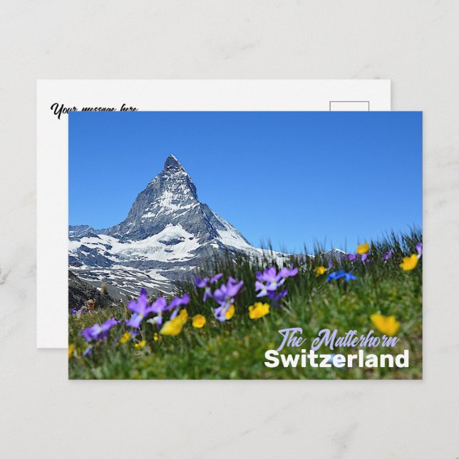The Matterhorn Switzerland Reisen Souvenir Postkarte (Vorne/Hinten)