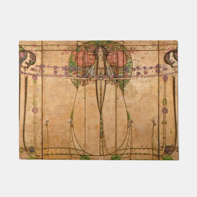 The May Queen - Margaret Macdonald Mackintosh Fußmatte (Vorderseite)