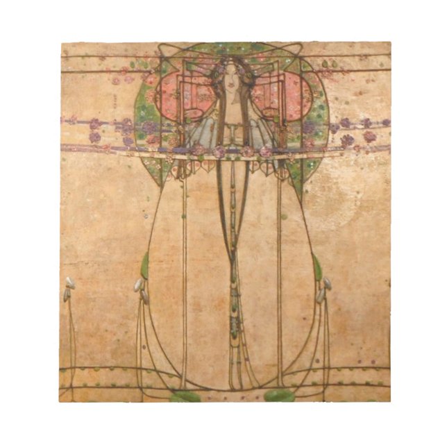 The May Queen - Margaret Macdonald Mackintosh Notizblock (Vorderseite)