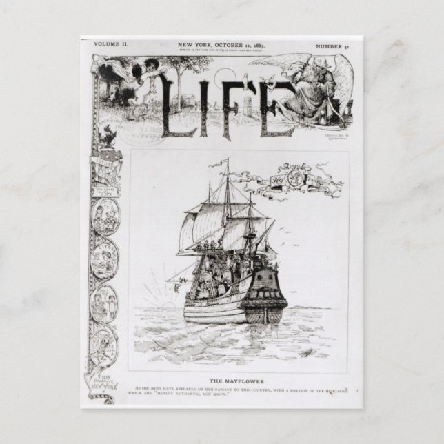The Mayflower, front cover from 'Life' Postkarte (Vorderseite)