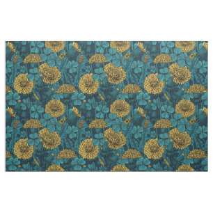 The meadow in yellow and blue stoff