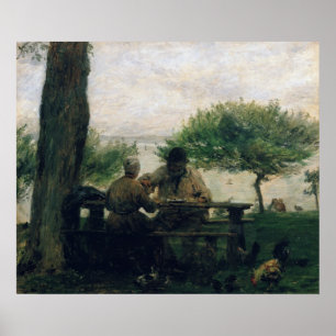 The Meal at Honfleur, 1875 Poster
