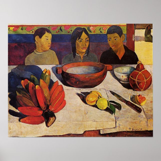 'The Meal' - Paul Gauguin Print Poster (Vorne)