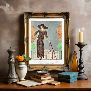 The Melancholy Walker von George Barbier Poster