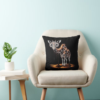 The Melting Giraffe Funny Surreal Art Design Kissen