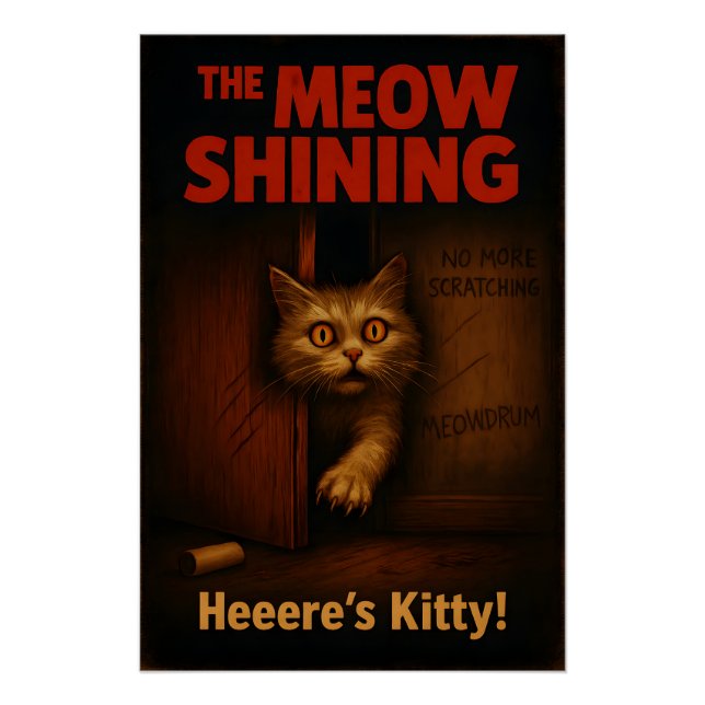The Meow Shining Cat Parody Poster (Vorderseite)