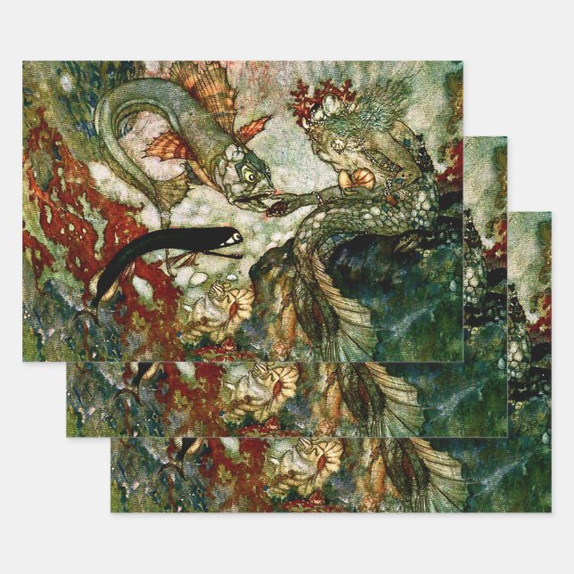 "The Mermaid King" von Edmund Dulac Geschenkpapier Set (Set)
