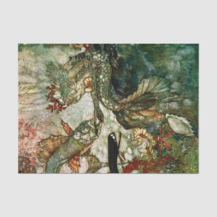 "The Mermaid King" von Edmund Dulac Seidenpapier