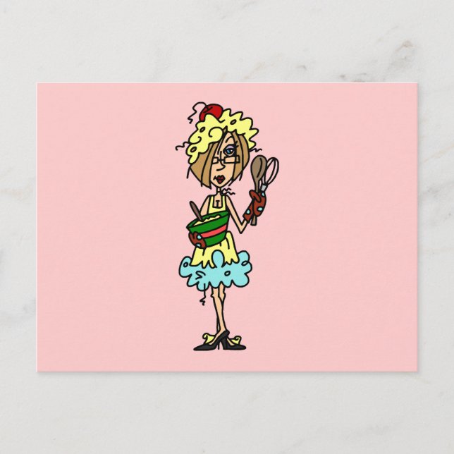 The Messy Cook T - Shirt und Geschenke Postkarte (Vorderseite)