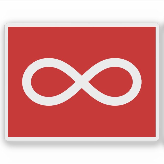 The Métis (Michif) Nation flag, Indians of Canada Aufkleber (Vorderseite)