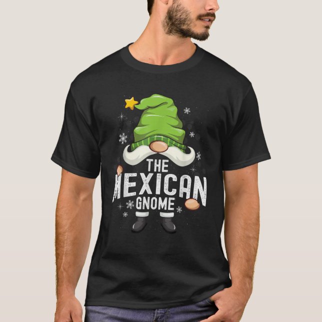The Mexican Gnome Matching Christmas Pajama  T-Shirt (Vorderseite)