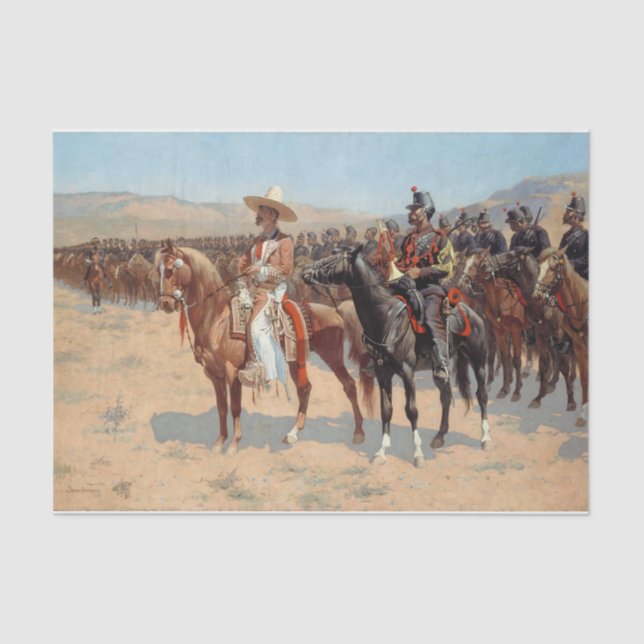 The Mexican Major by Frederic Remington  Seidenpapier (Vorderseite)
