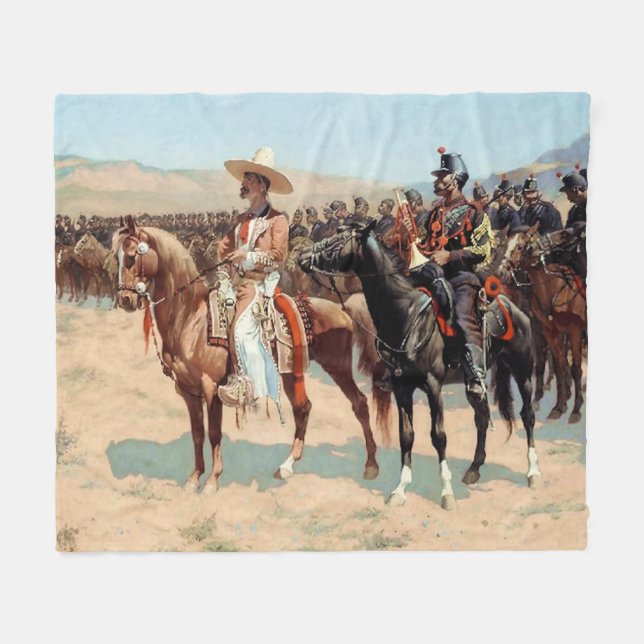 The Mexican Major von Frederic Remington (1889) Fleecedecke (Vorderseite (Horizontal))