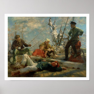 The Midday Erholung (Sailors Yarning), 1906 (Öl au Poster