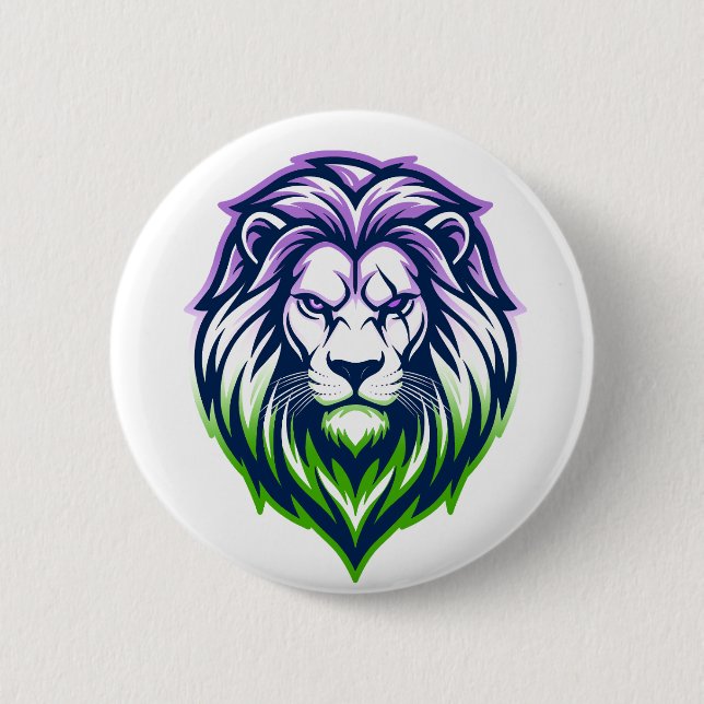 The Mighty Lion - Genderqueer Edition Button (Vorderseite)