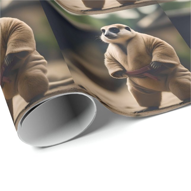 The Mighty Meerkat: Sumo Showdown, Geschenkpapier (Rolleneckpunkt)