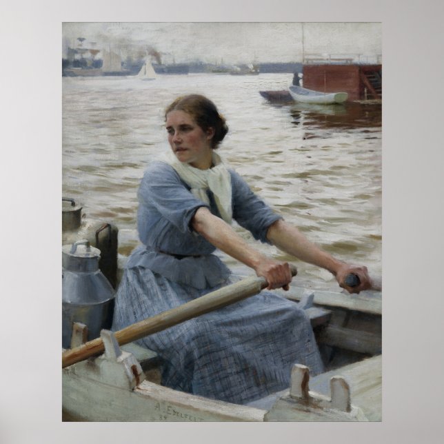 The Milkmaid, 1889 von Albert Edelfelt Poster (Vorne)