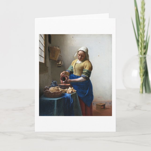 The Milkmaid, Johannes Vermeer, 1657-1658 Karte (Vorderseite)
