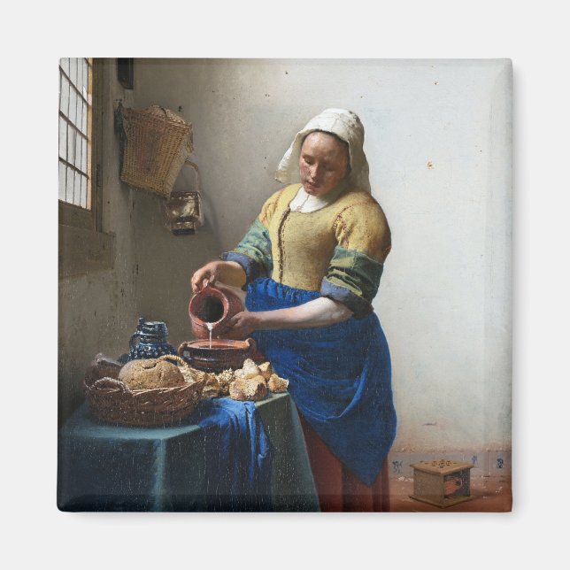 The Milkmaid, Johannes Vermeer, 1657-1658 Magnet (Vorne)