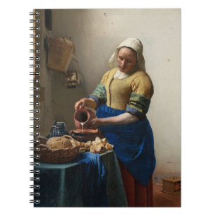 The Milkmaid von Johannes Vermeer, c. 1660 Serving Notizblock
