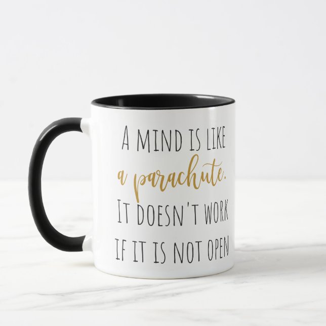 The Mind Is Like A Parachute... Mug Tasse (Links)