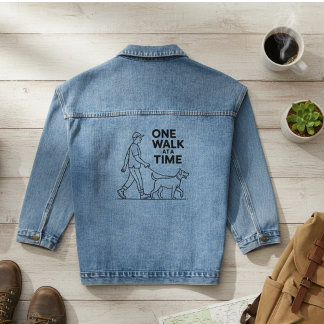 The Mindful Walk - Dog Lover Aesthetic Shirt Jeansjacke