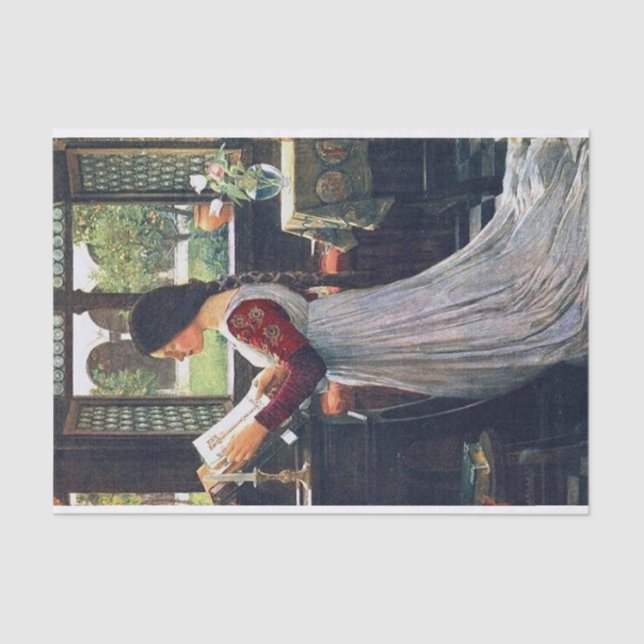 The Missal, von John William Waterhouse Decoupage Seidenpapier (Vorderseite)