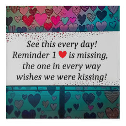 The Missing Heart Loves You Acrylic Wall Art Acryl Wandkunst