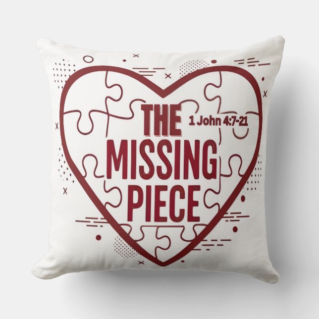 The Missing Piece – Faith Heart Design Kissen (Vorderseite)